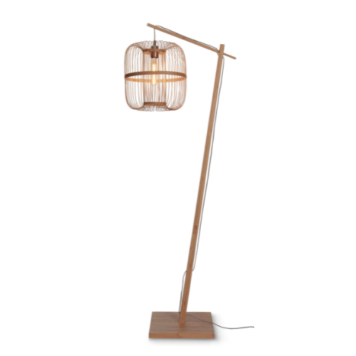 Vloerlamp Hokkaido L bamboe nat. h.176cm/kap h.38x25cm. nat.